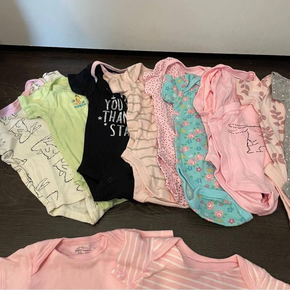 Assorted 0-3 Months Baby Onesies